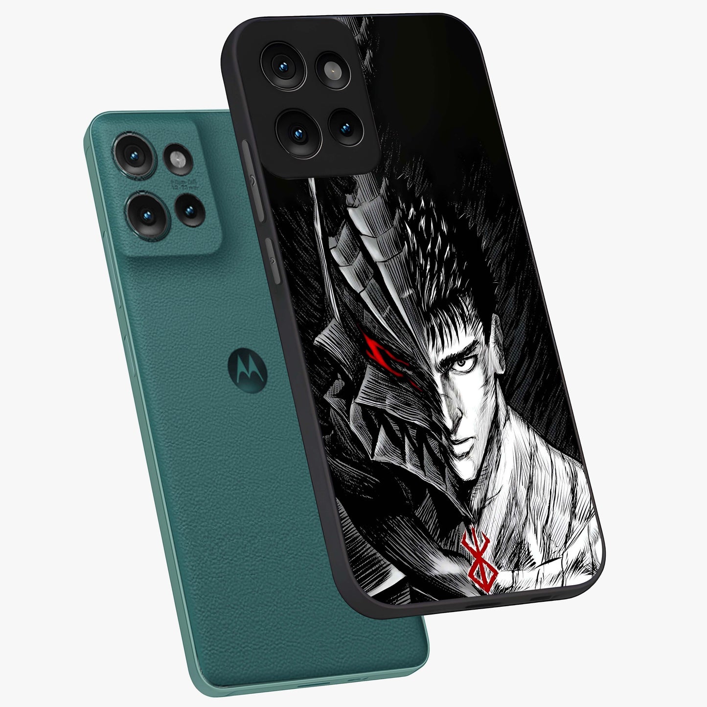 Berserker Blood Oath Glass Case displayed in angled mockup highlighting dark fantasy graphic design and powerful theme.