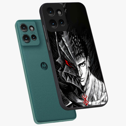Berserker Blood Oath Glass Case displayed in angled mockup highlighting dark fantasy graphic design and powerful theme.