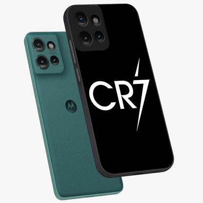 Cr7 Elite Strike Glass Case displayed in angled mockup highlighting powerful sports graphic with bold athletic theme.