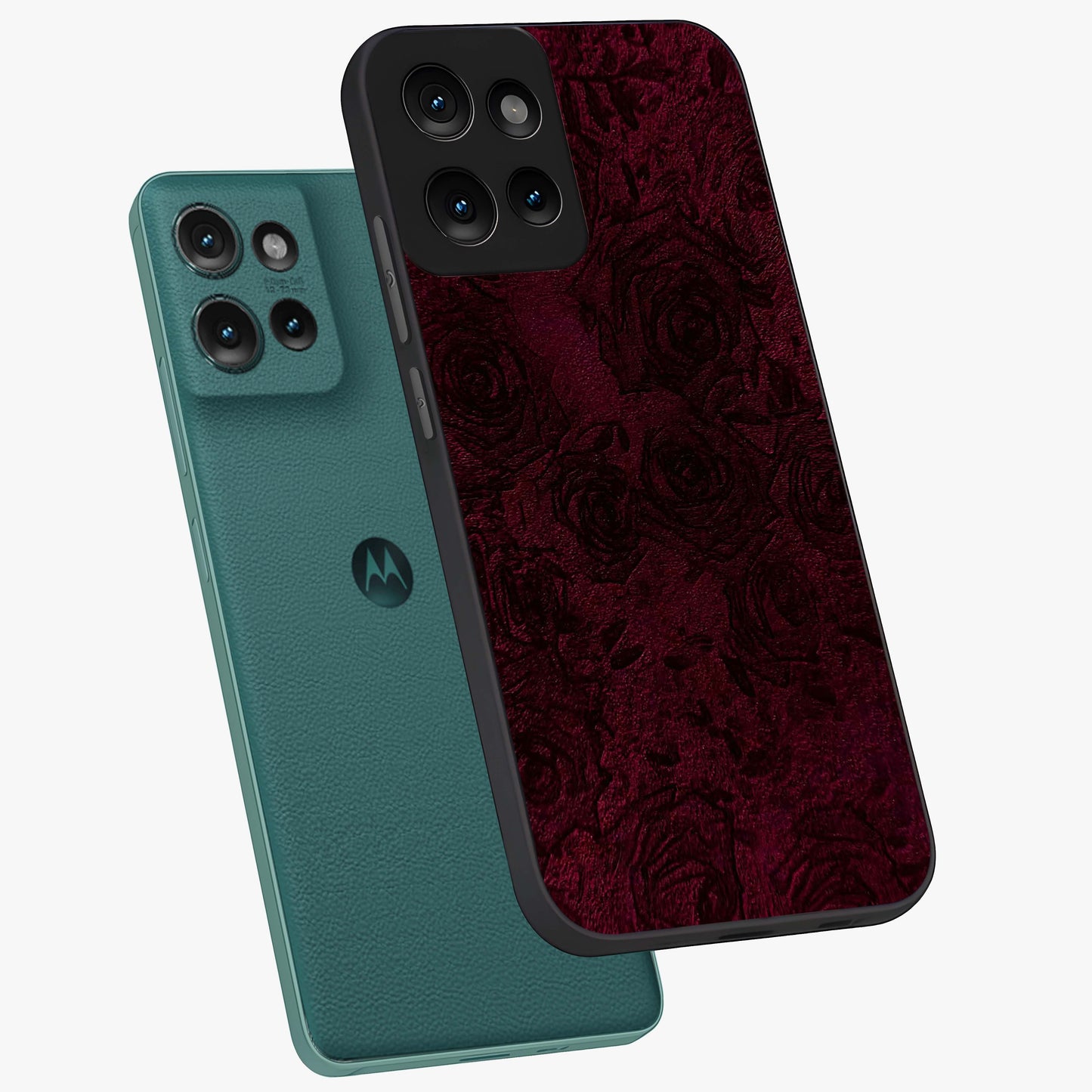 Crimson Fade Flow Glass Case displayed in angled mockup highlighting smooth gradient design with modern aesthetic style.