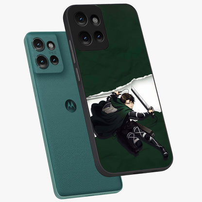 Emerald War Vanguard Glass Case displayed in angled mockup highlighting intense battle inspired design with emerald tone aesthetic.