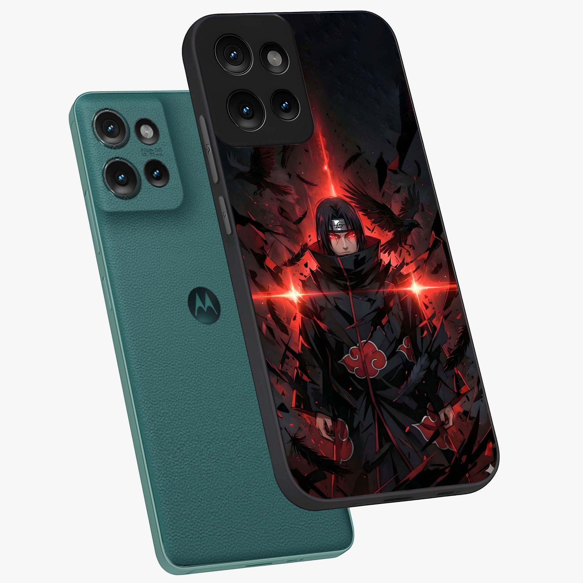 Focused Blade Discipline Glass Case displayed in angled mockup highlighting clean minimal text artwork with modern aesthetic style.