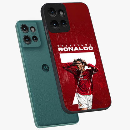 Goal Celebration Legacy Glass Case displayed in angled mockup highlighting energetic sports celebration design with bold athletic theme.