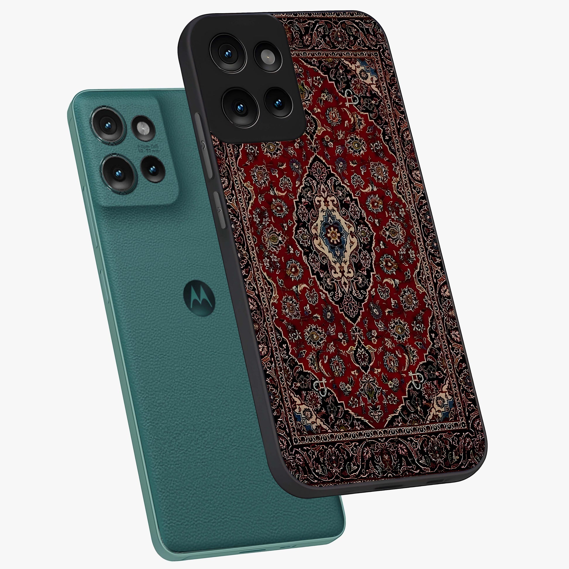 Heritage Carpet Royale Glass Case displayed in angled mockup highlighting intricate royal carpet design with heritage aesthetic.