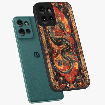 Inferno Dragon Soul Glass Case displayed in angled mockup highlighting powerful dragon illustration with inferno aesthetic.