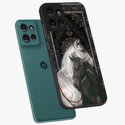 Majestic Ride Legacy Glass Case displayed in angled mockup highlighting sleek vehicle design with bold racing aesthetic.