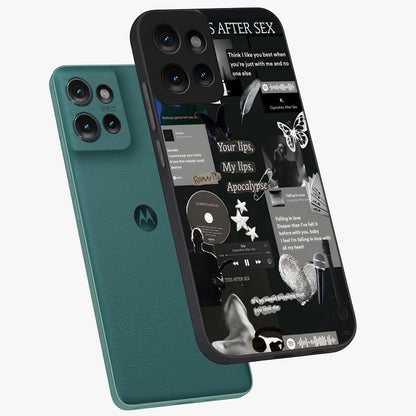 Midnight Love Echo Glass Case displayed in angled mockup highlighting elegant love inspired design with deep aesthetic style.