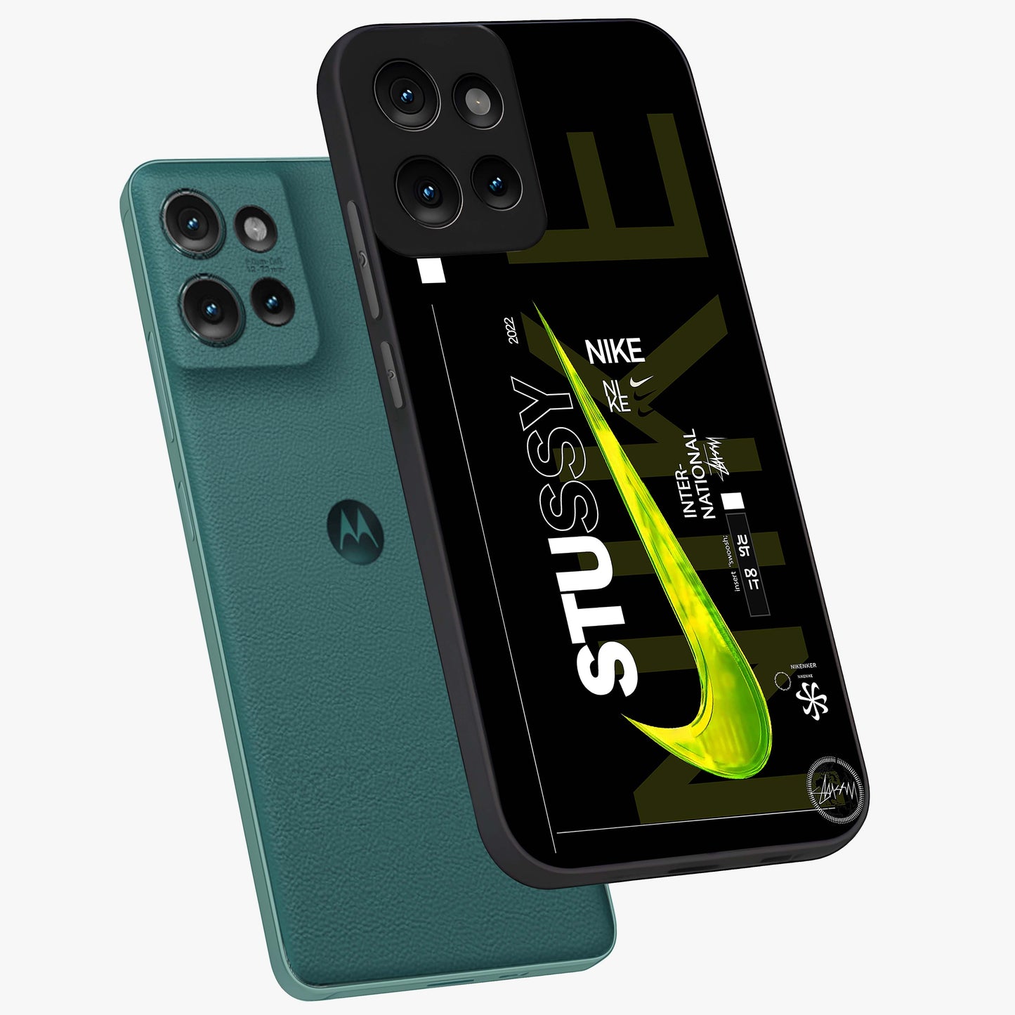 Neon Street Edition Glass Case displayed in angled mockup highlighting vibrant urban design with bold street aesthetic.