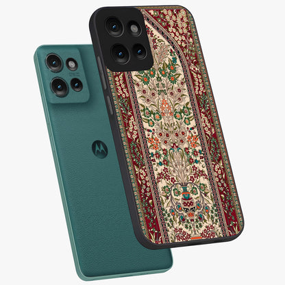 Persian Inspired Glass Case displayed in angled mockup highlighting intricate traditional design with elegant cultural aesthetic.