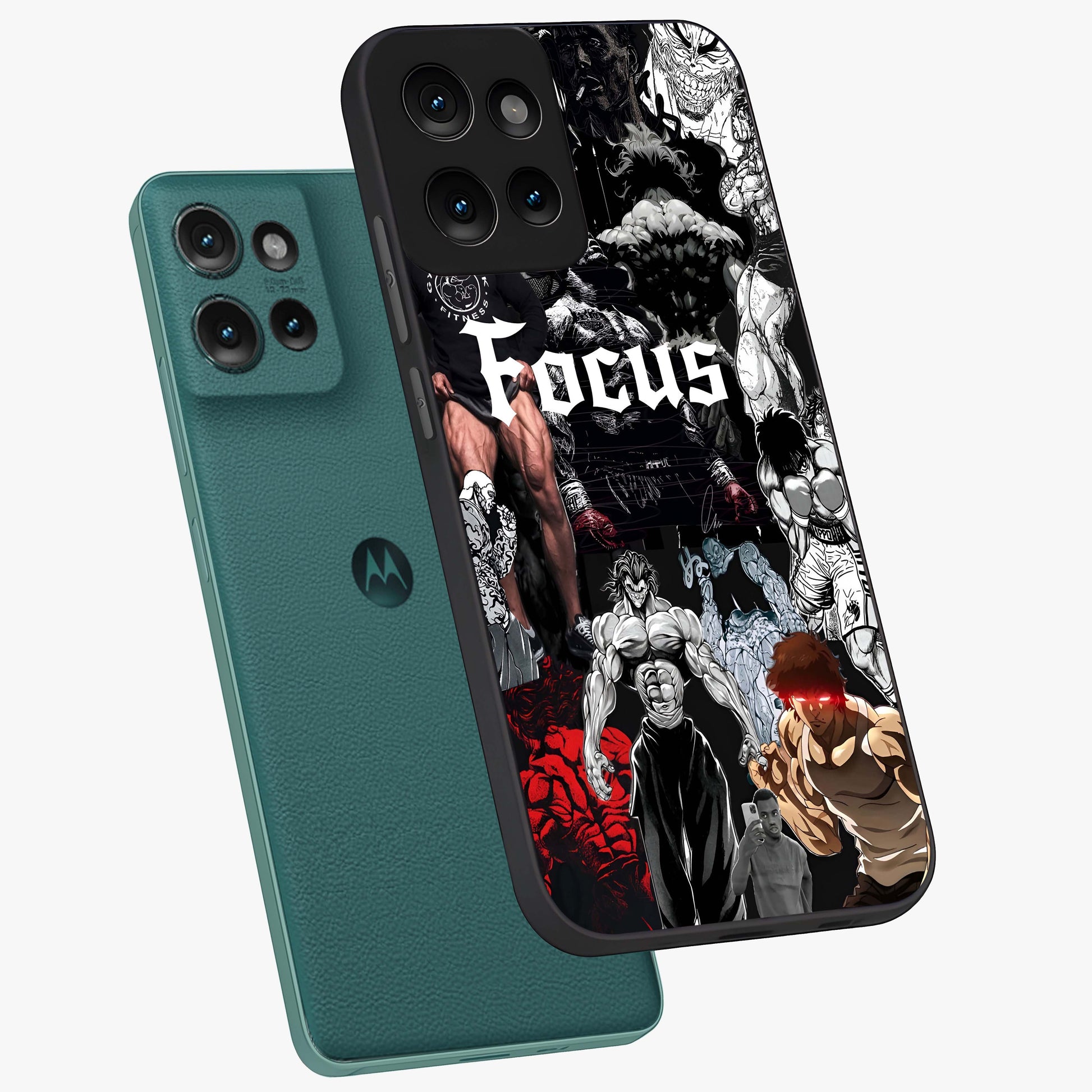 Relentless Power Focus Glass Case displayed in angled mockup highlighting bold statement design with modern aesthetic style.