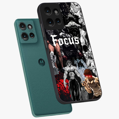 Relentless Power Focus Glass Case displayed in angled mockup highlighting bold statement design with modern aesthetic style.