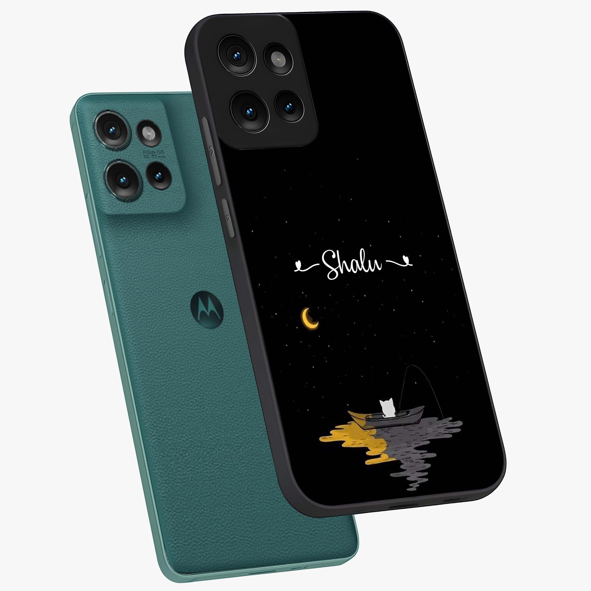 Silent Night Row Glass Case displayed in angled mockup highlighting peaceful evening design with dreamy night aesthetic.