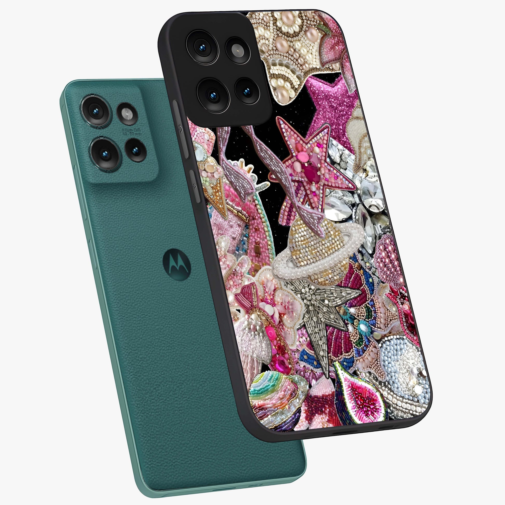 Starlit Jewel Dream Glass Case displayed in angled mockup highlighting glowing celestial jewel design with dreamy aesthetic.