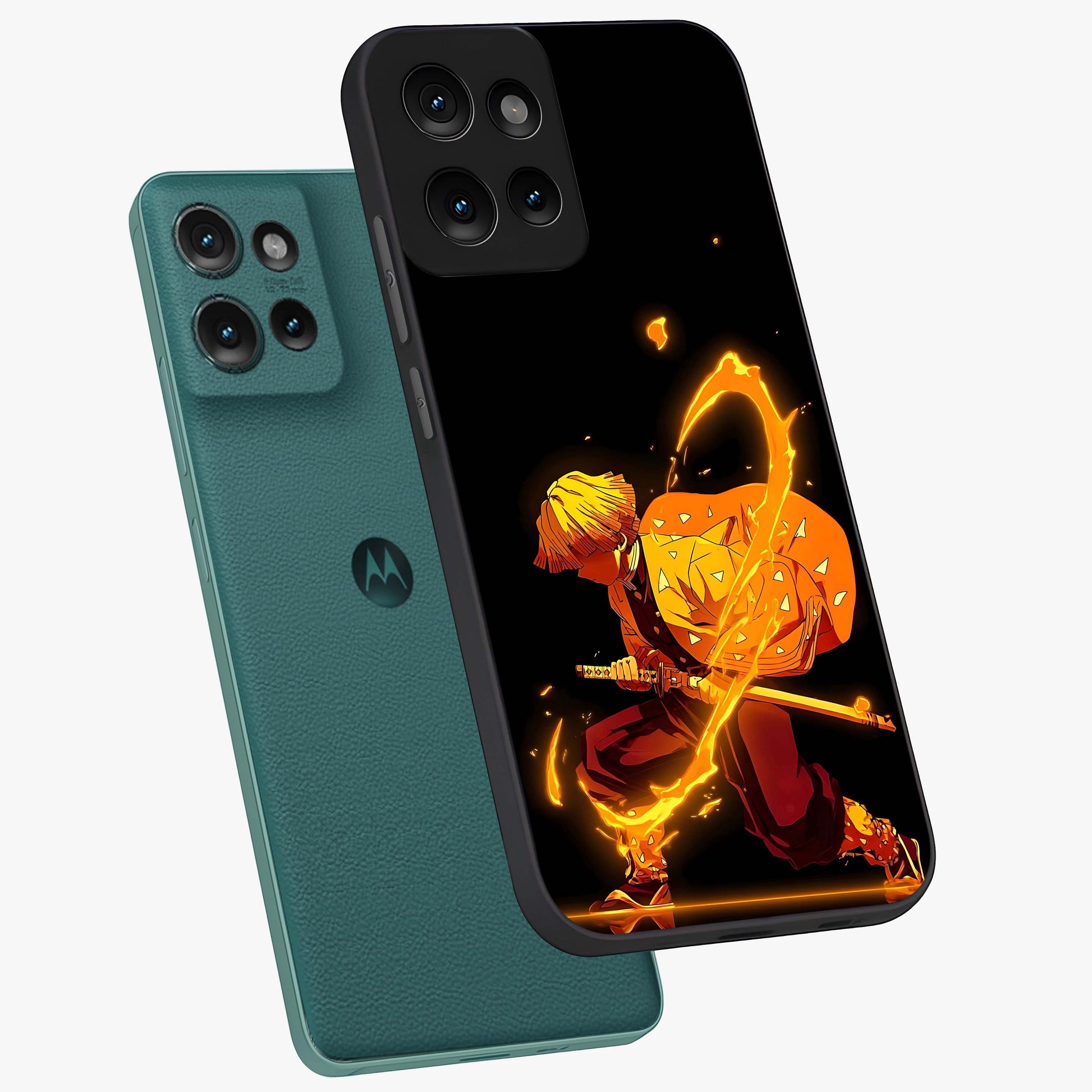 Thunder Flame Execution Glass Case displayed in angled mockup highlighting dramatic fire themed design with intense fantasy aesthetic.