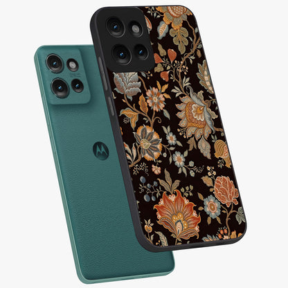 Vintage Floral Dream Glass Case displayed in angled mockup highlighting elegant vintage flower design with soft aesthetic style.
