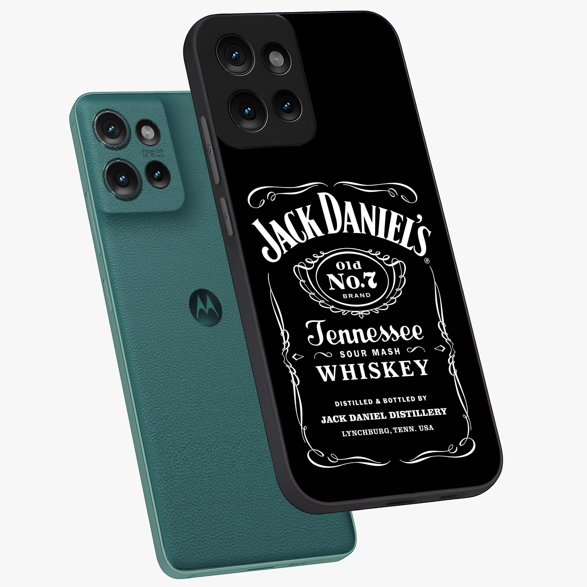 Vintage Whiskey Heritage Glass Case displayed in angled mockup highlighting retro beverage themed design with heritage aesthetic.