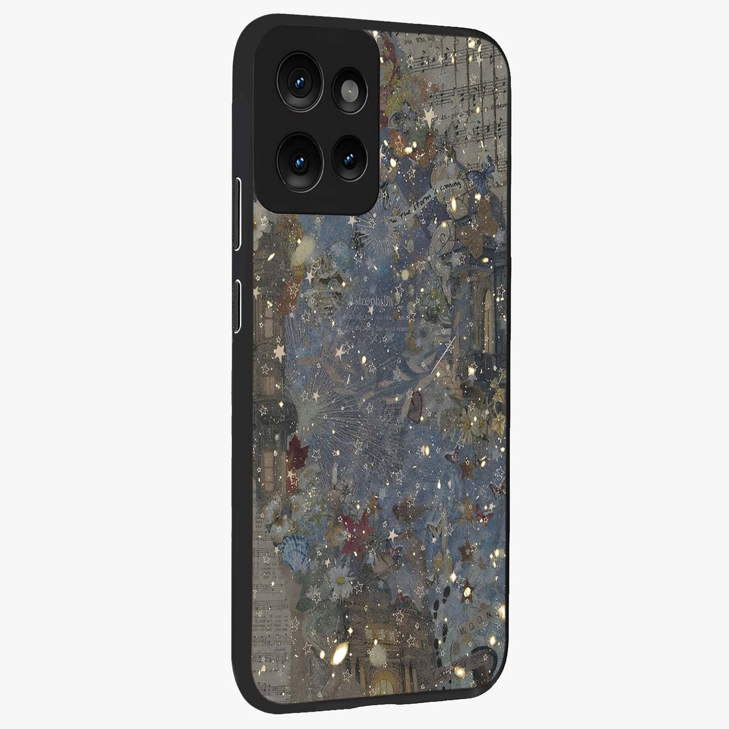 Aesthetic Astrolophia Glass Case upright view showcasing soft aesthetic theme with stylish modern look.