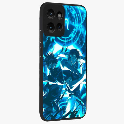 Cursed Energy Clash Glass Case upright view showcasing dramatic clash artwork with bold supernatural theme.
