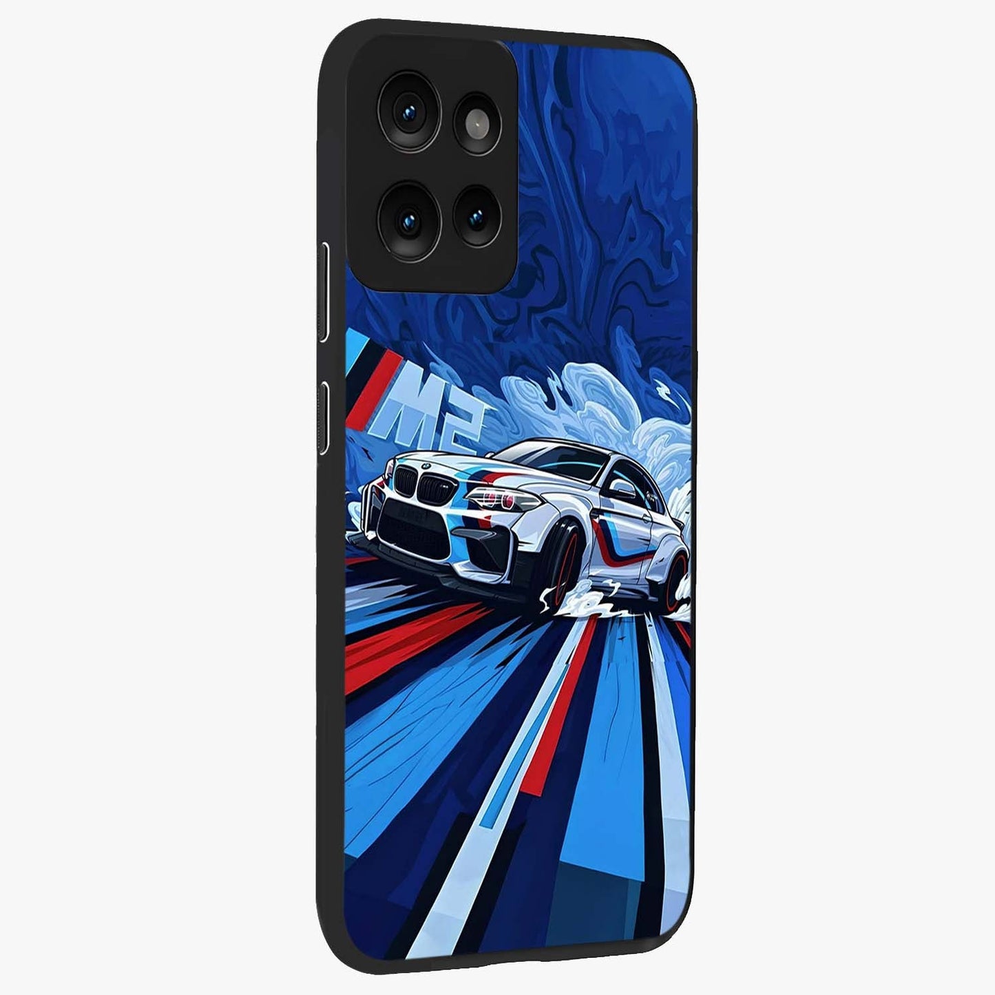 Drift Power Rush Glass Case upright view showcasing high speed racing artwork with bold automotive theme.