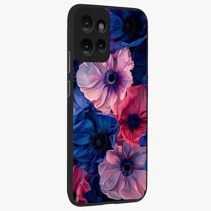 Flower Paper Art Pattern Glass Case upright view showcasing decorative paper floral artwork with creative craft style.
