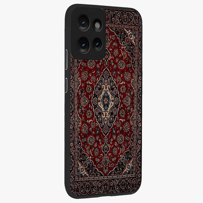 Heritage Carpet Royale Glass Case upright view showcasing detailed ornamental artwork with luxurious traditional theme.