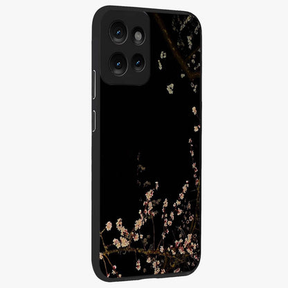 Petal Moon Light With Custom Name Glass Case upright view showcasing elegant floral moon artwork with personalized aesthetic.