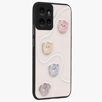 Puffy Face Parade Glass Case upright view showcasing adorable character artwork with cheerful animated theme.