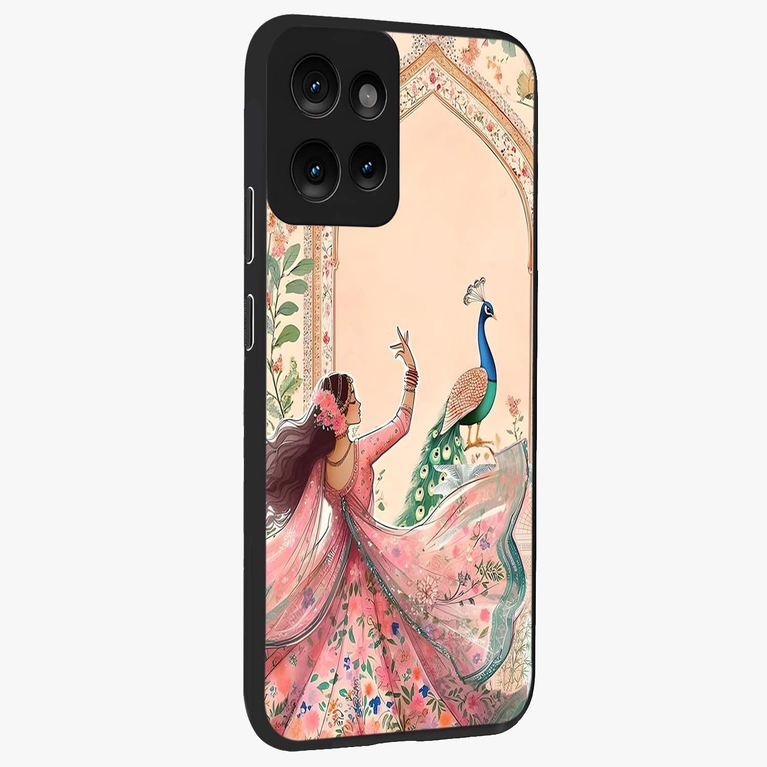 Royal Grace Muse Glass Case upright view showcasing stylish artistic artwork with sophisticated royal theme.