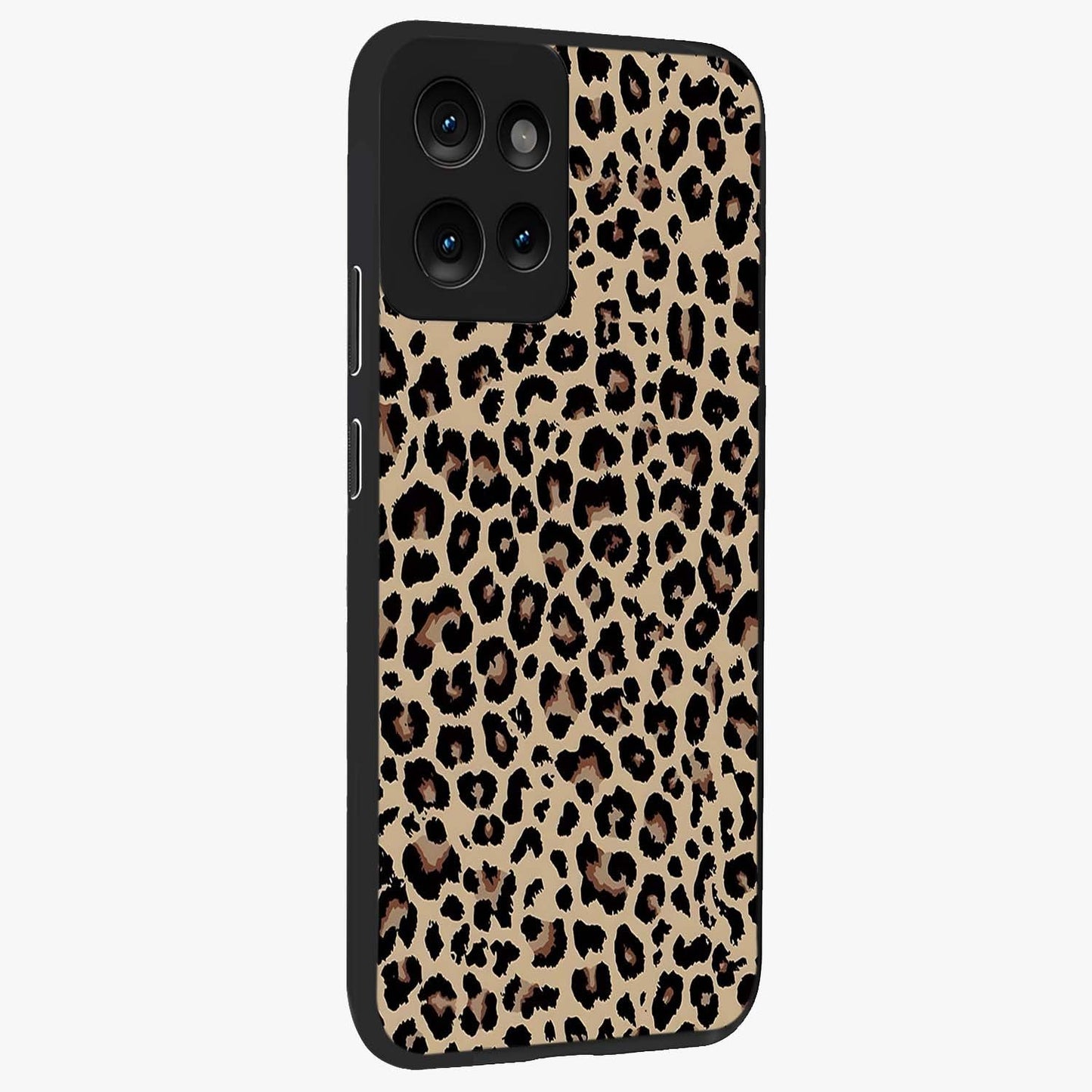 Savage Chic Pattern Glass Case upright view showcasing trendy decorative artwork with edgy fashion theme.