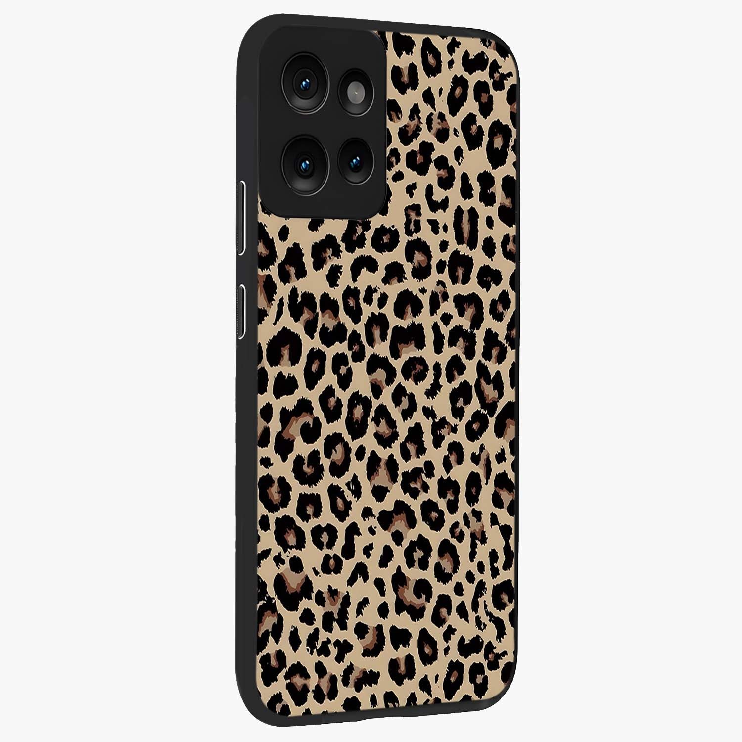 Savage Chic Pattern Glass Case upright view showcasing trendy decorative artwork with edgy fashion theme.