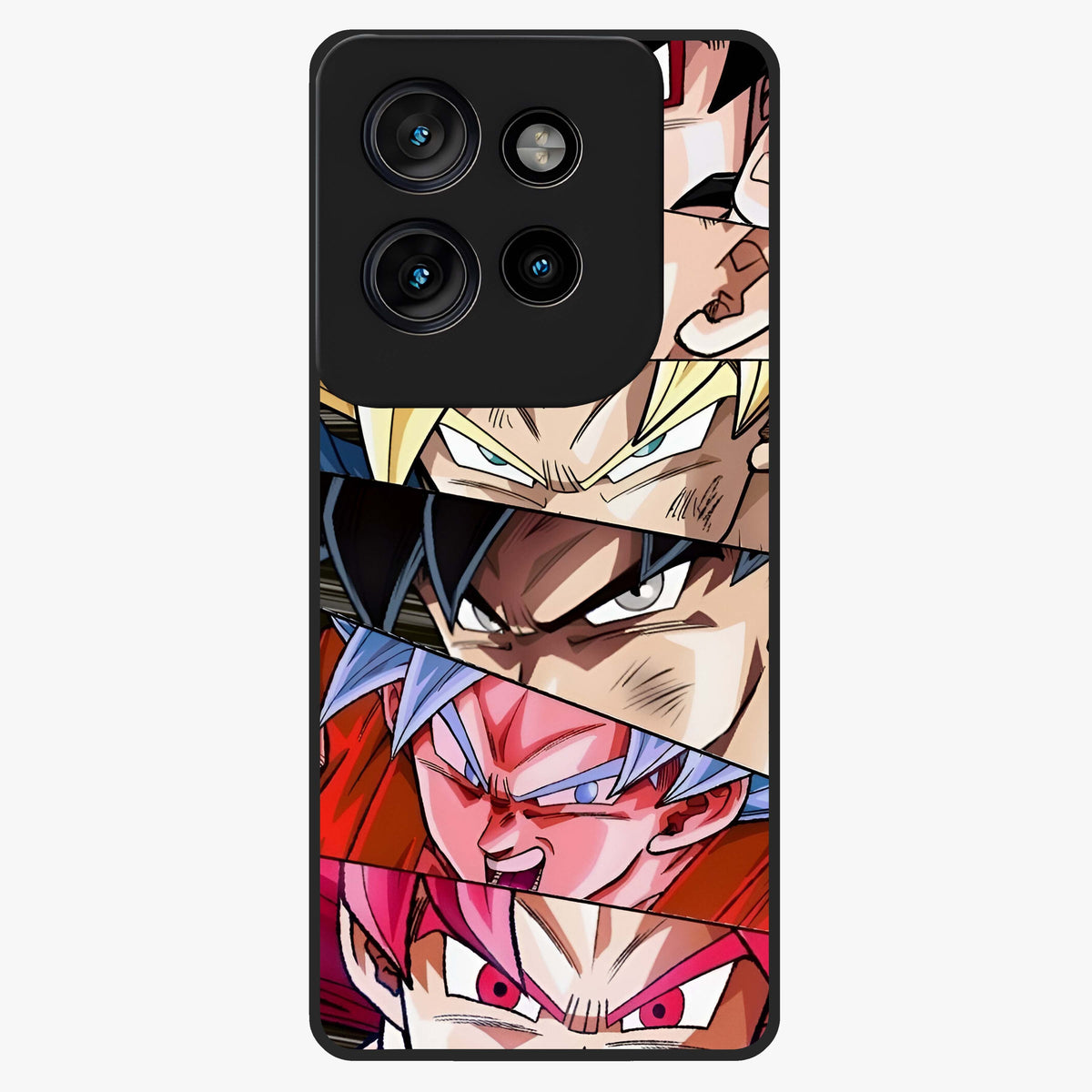 Anime Character Glass Case showing flat back view with vibrant anime artwork and glossy glass finish.