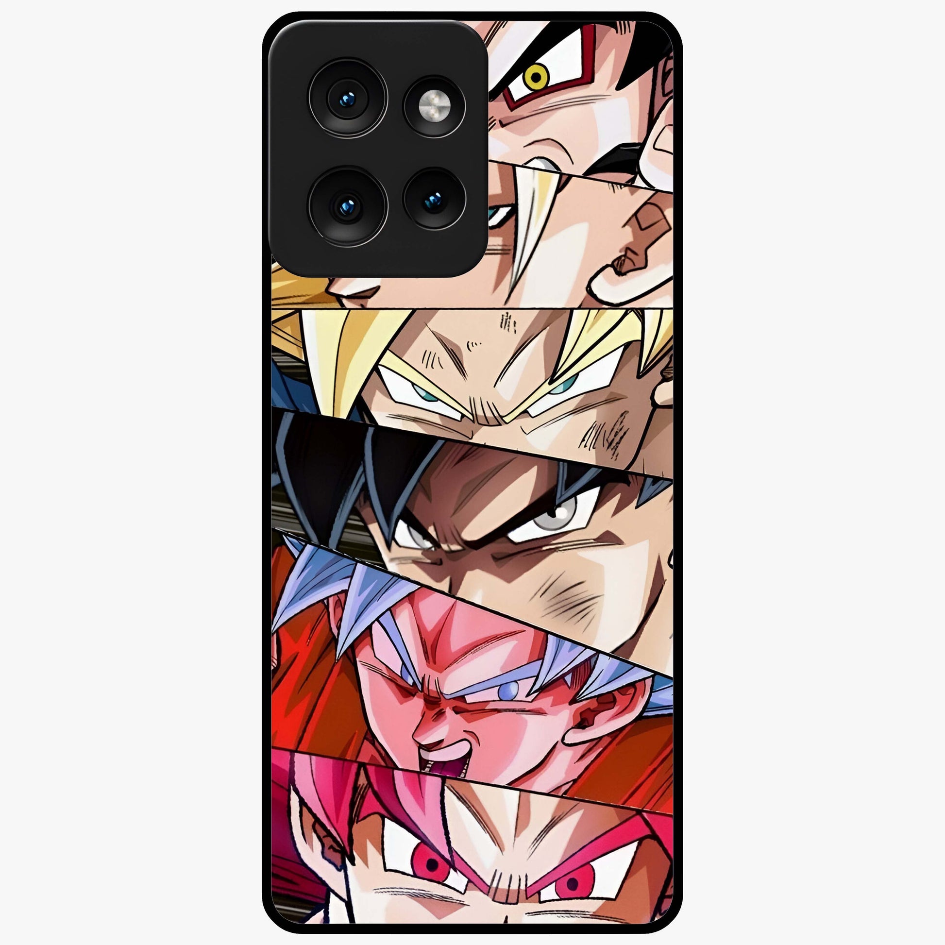Anime Character Glass Case showing flat back view with vibrant anime artwork and glossy glass finish.