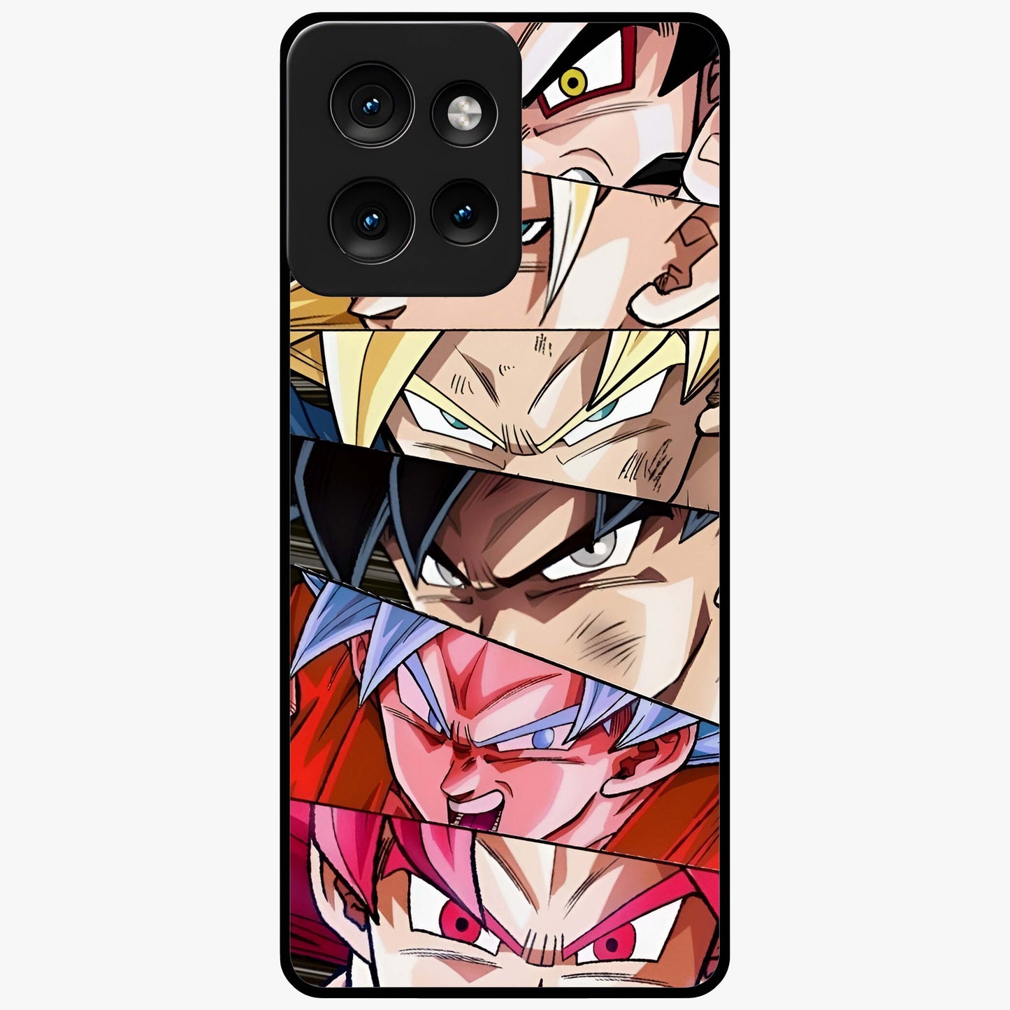 Anime Character Glass Case showing flat back view with vibrant anime artwork and glossy glass finish.