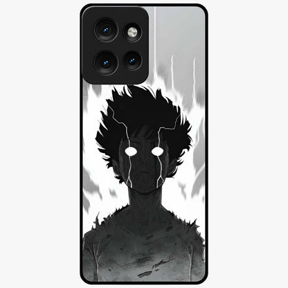 Awakened Inner Rage Glass Case showing flat back view with intense artistic artwork and glossy glass finish.
