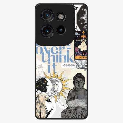 Ethereal Thoughts Glass Case showing flat back view with dreamy artistic artwork and glossy glass finish.