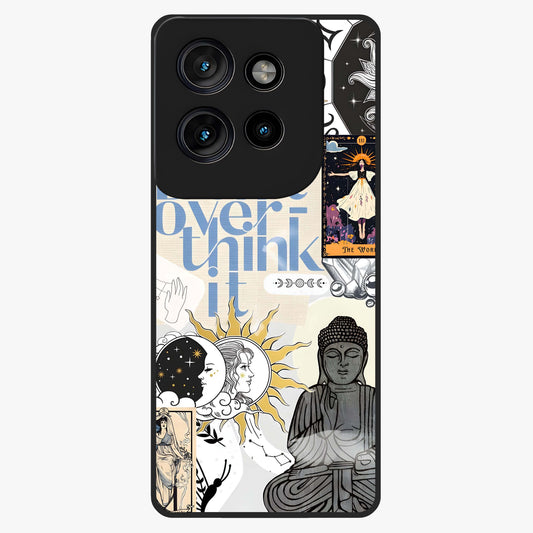 Ethereal Thoughts Glass Case showing flat back view with dreamy artistic artwork and glossy glass finish.