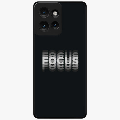 Focused Blade Discipline Glass Case showing flat back view with warrior sword themed artwork and glossy glass finish.