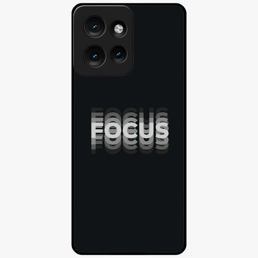 Focused Blade Discipline Glass Case showing flat back view with warrior sword themed artwork and glossy glass finish.
