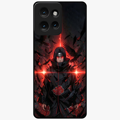 Focus Mode On Glass Case showing flat back view with bold motivational typography design and glossy glass finish.