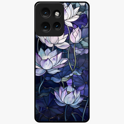 Gloss Petal Rush Glass Case showing flat back view with glossy flower petal artwork and smooth glass finish.