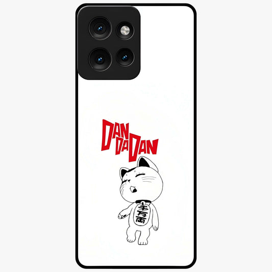 Playful Spirit Charm Glass Case showing flat back view with cheerful charm themed artwork and glossy glass finish.