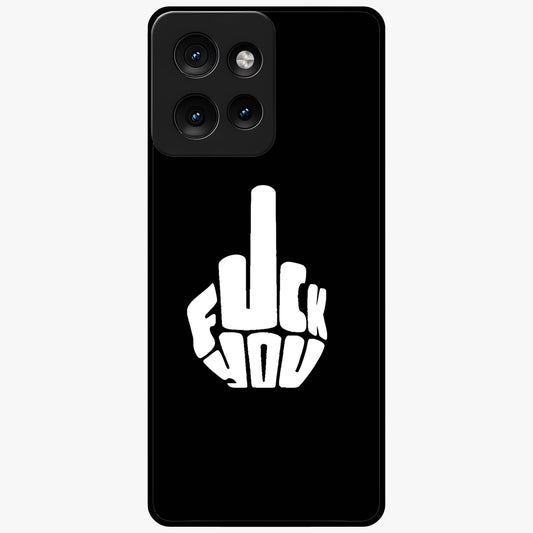 Rebel Mode On Glass Case showing flat back view with bold rebellious typography artwork and glossy glass finish.
