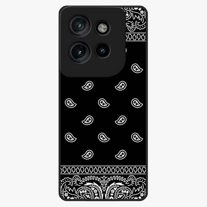 Retro Rebel Threads Glass Case showing flat back view with vintage street style artwork and glossy glass finish.