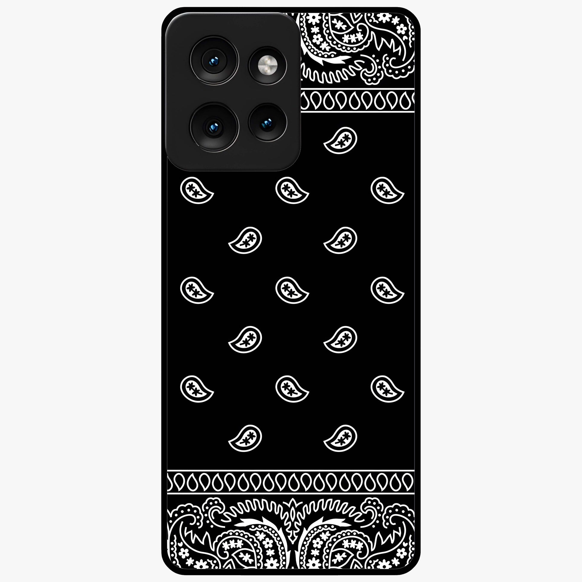 Retro Rebel Threads Glass Case showing flat back view with vintage street style artwork and glossy glass finish.