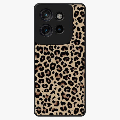Savage Chic Pattern Glass Case showing flat back view with stylish patterned artwork and glossy glass finish.