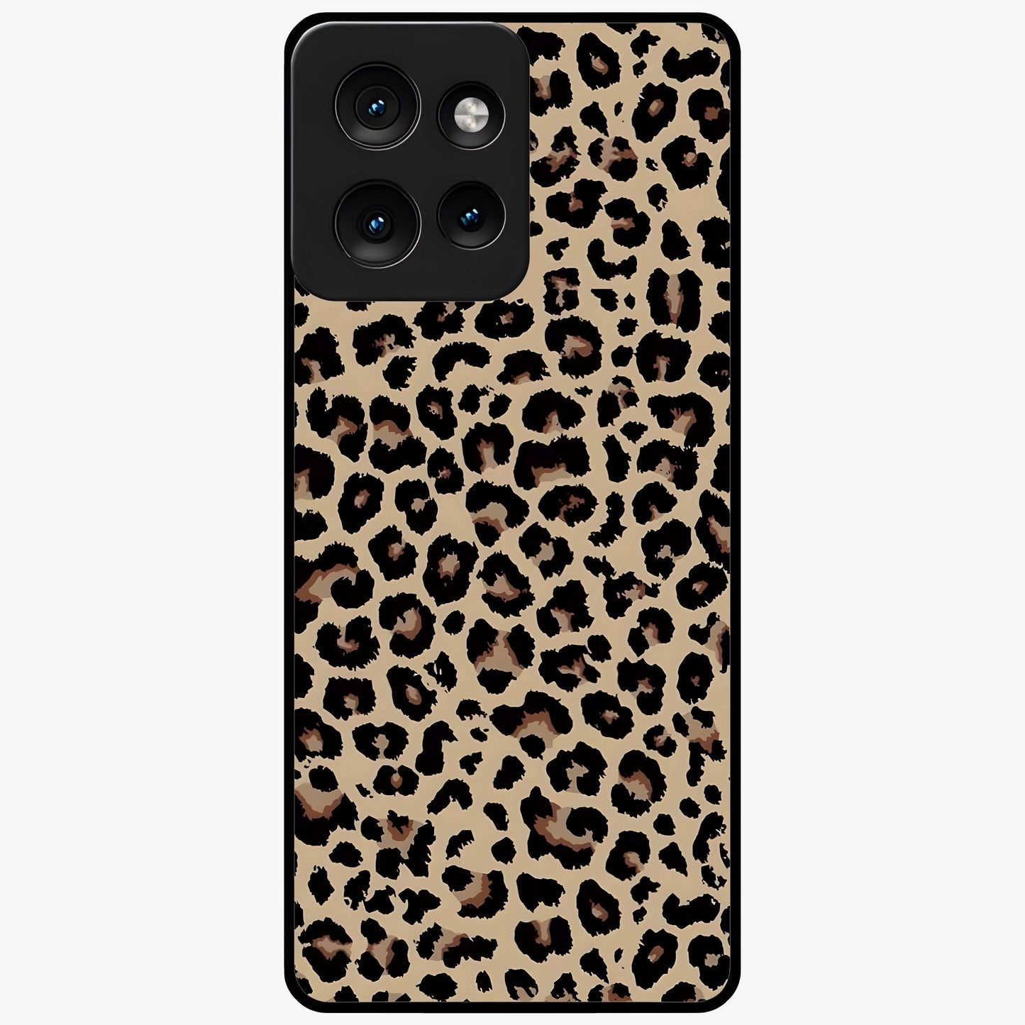 Savage Chic Pattern Glass Case showing flat back view with stylish patterned artwork and glossy glass finish.