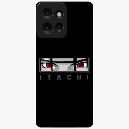 Scarlet Gaze Dominance Glass Case showing flat back view with striking red themed artwork and glossy glass finish.