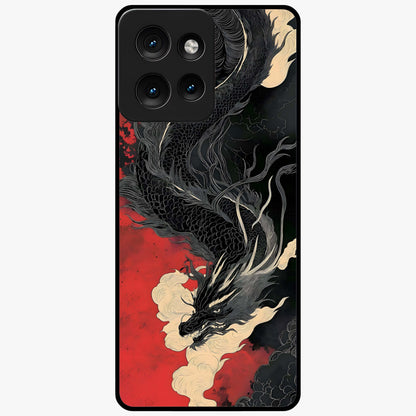 Shadow Dragon Fury Glass Case showing flat back view with fierce dragon artwork and glossy glass finish.