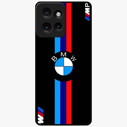 Turbo BMW Beast Glass Case showing flat back view with high performance sports car artwork and glossy glass finish.