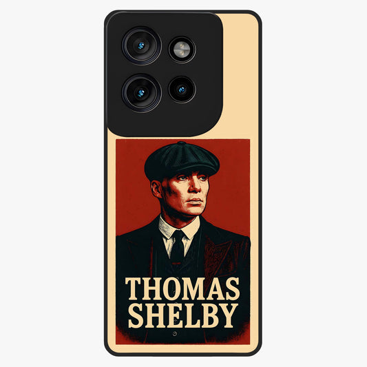 Vintage Mafia Authority Glass Case showing flat back view with bold vintage mafia inspired artwork and glossy glass finish.